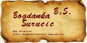 Bogdanka Suručić vizit kartica